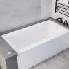 Amber Series 60 in. x 30 in. Rectangular Soaking Bathtub with Right Side Drain and Marine Grade Acrylic in Glossy White
