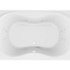 Star 72 in. x 42 in. Rectangular Whirlpool and Air Bathtub with Center drain and VS Jets and Aroma in Glossy White