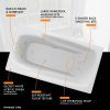 The Universal Jetted Tub 60 in. x 32 in. Rectangular Whirlpool Bathtub with Reversible Drain and Overflow in White